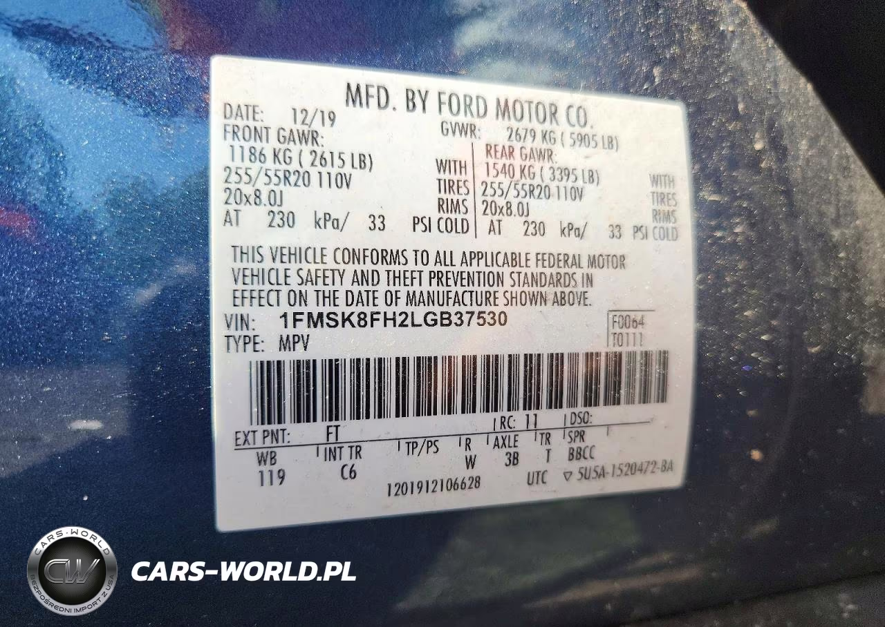 2020 Ford Explorer Limited VIN:1FMSK8FH2LGB37530 - 13