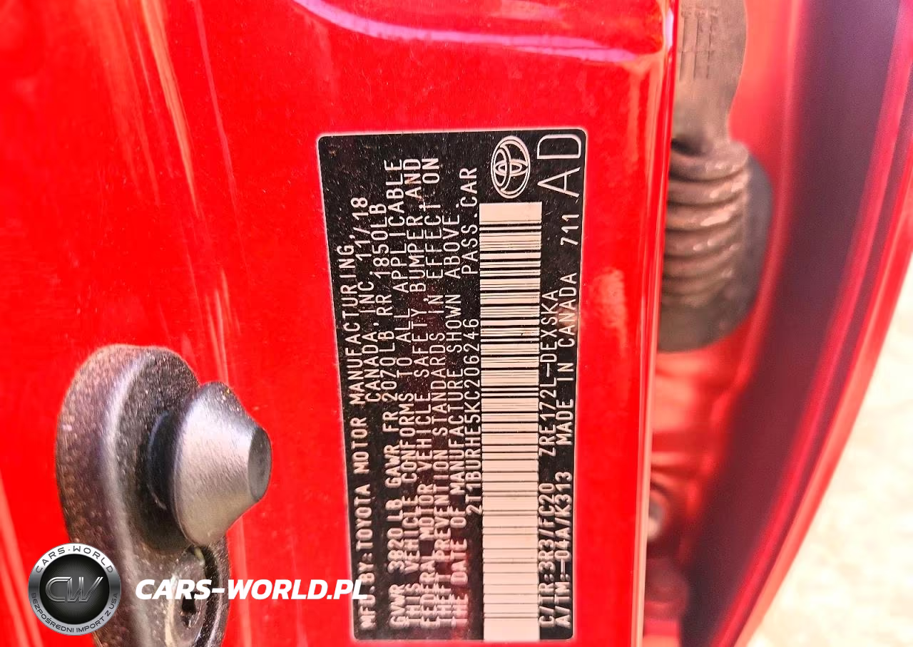 2019 Toyota Corolla Se VIN:2T1BURHE5KC206246 - 13