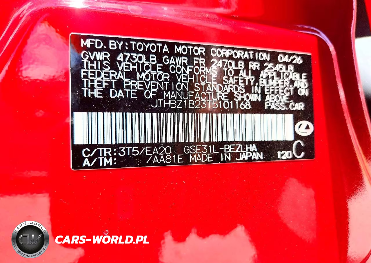 2026 Lexus Is 350 F Sport Design VIN:JTHBZ1B23T5101168 - 13