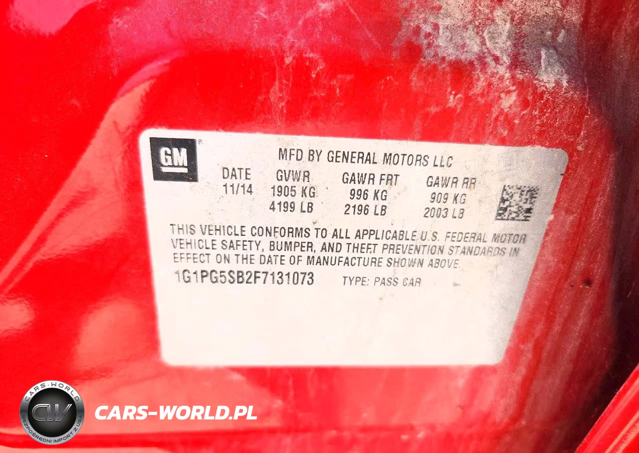 2015 Chevrolet Cruze Ltz VIN:1G1PG5SB2F7131073 - 12