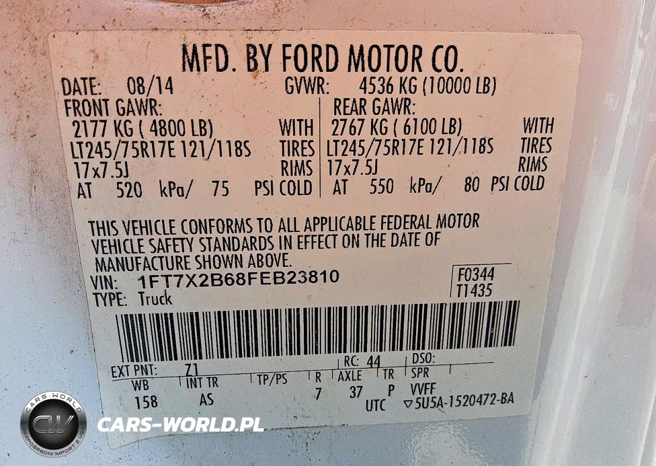 2015 Ford F250 Super Duty VIN:1FT7X2B68FEB23810 - 12