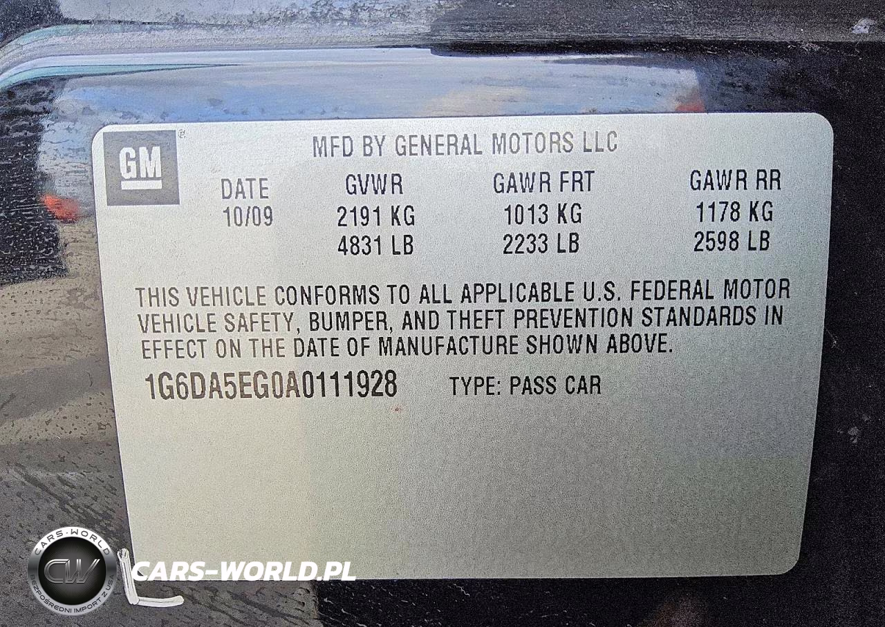 2010 Cadillac Cts VIN:1G6DA5EG0A0111928 - 12