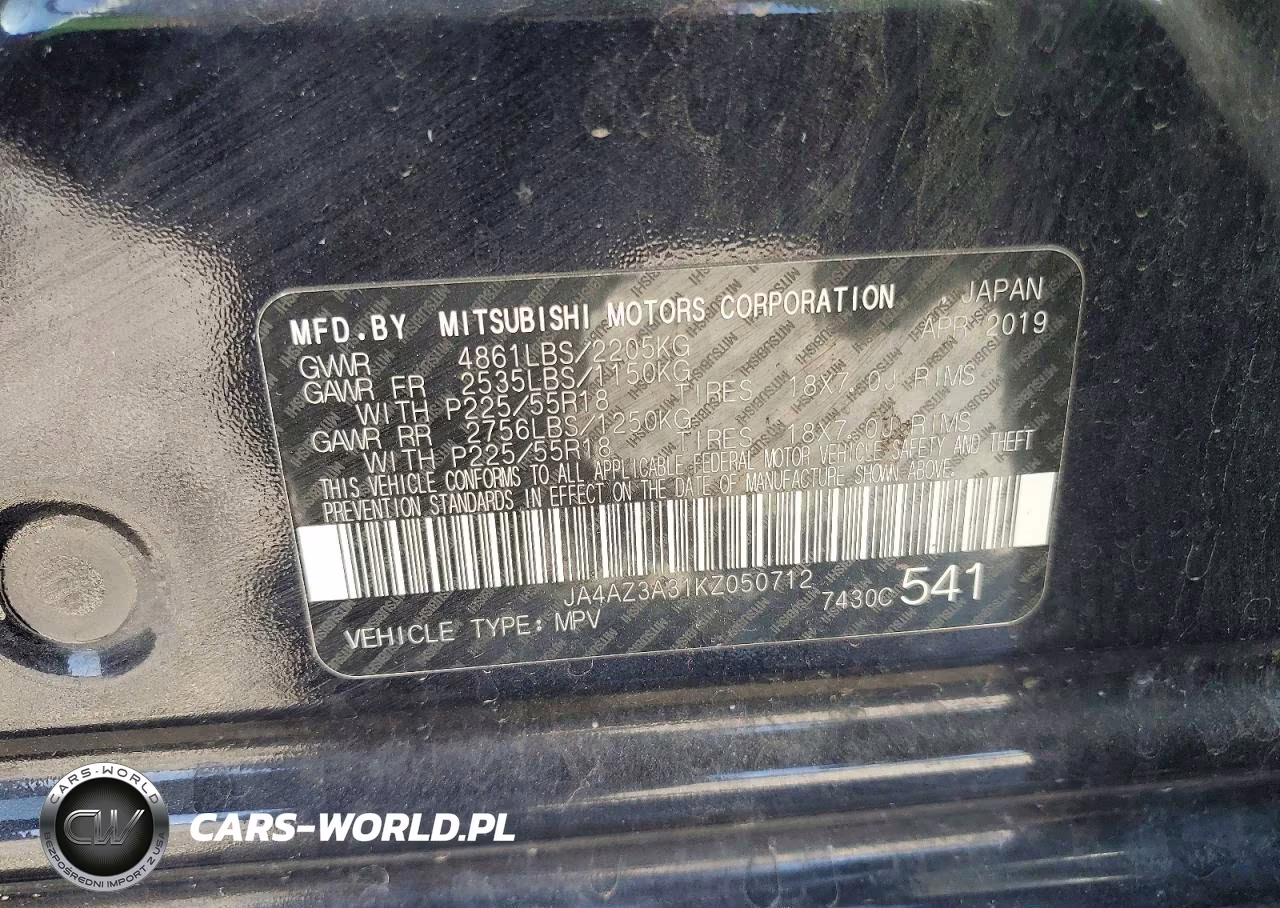 2019 Mitsubishi Outlander Se VIN:JA4AZ3A31KZ050712 - 13