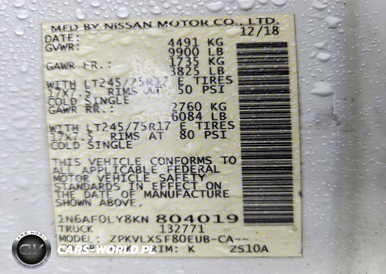 2019 Nissan Nv 3500 Hd Sv VIN:1N6AF0LY8KN804019 - 13