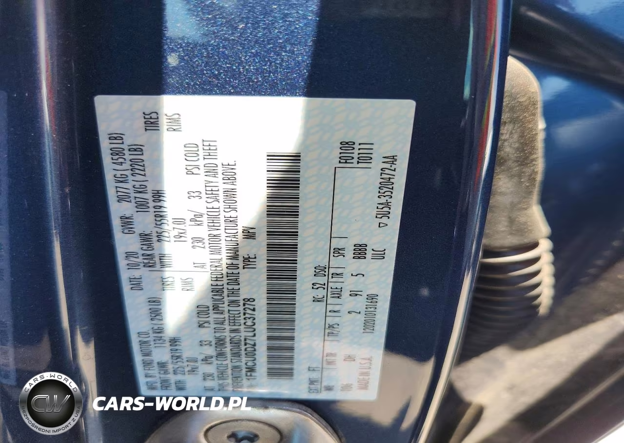 2020 Ford Escape Titanium VIN:1FMCU0DZ7LUC37278 - 14