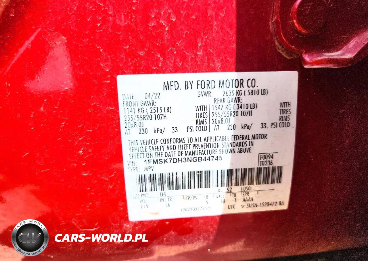 2022 Ford Explorer Xlt VIN:1FMSK7DH3NGB44745 - 14