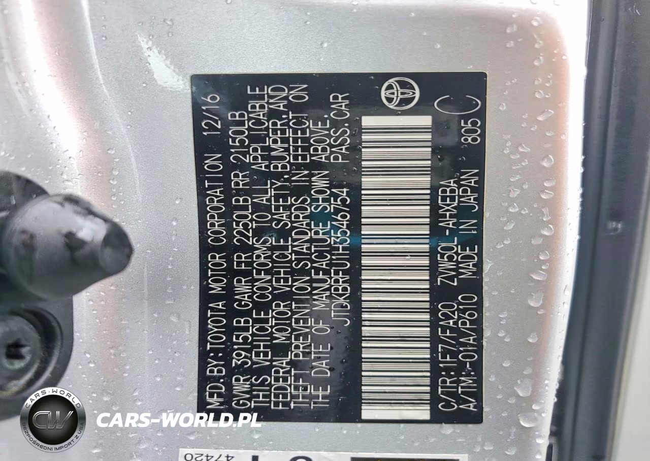 2017 Toyota Prius Two VIN:JTDKBRFU1H3546754 - 13