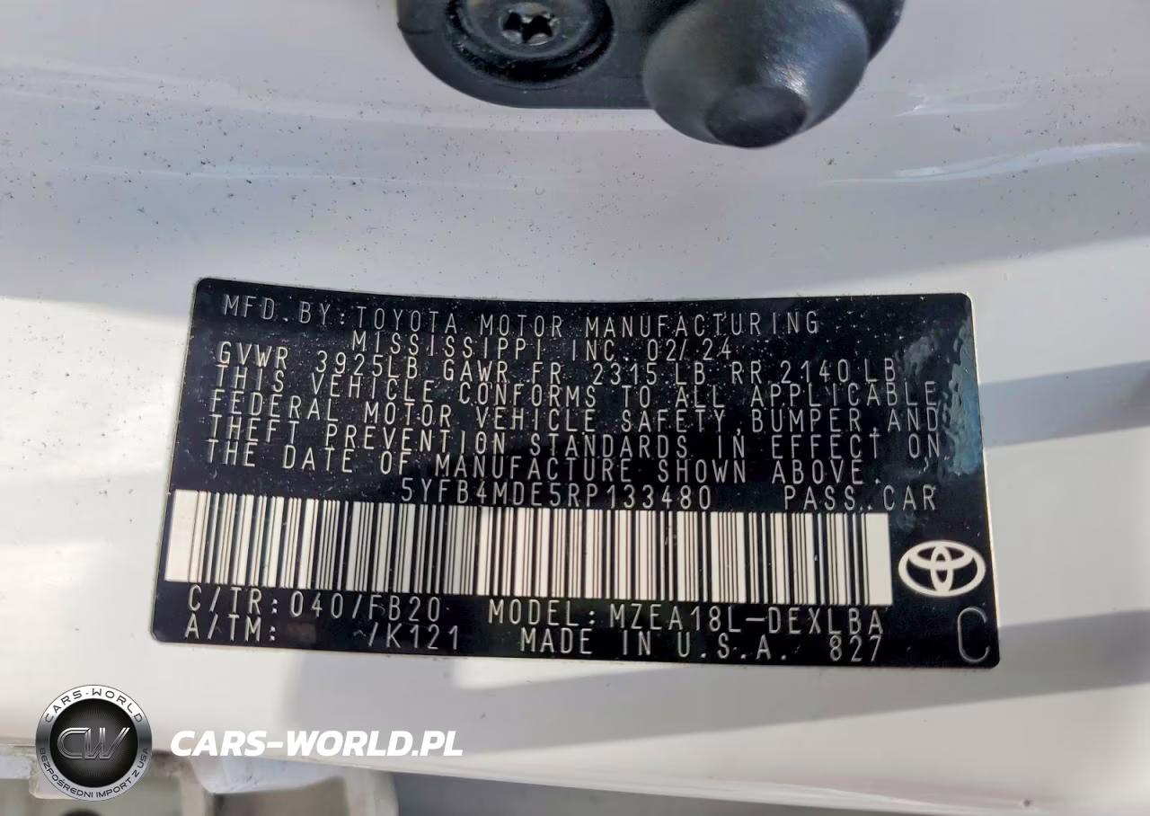 2024 Toyota Corolla Le VIN:5YFB4MDE5RP133480 - 12