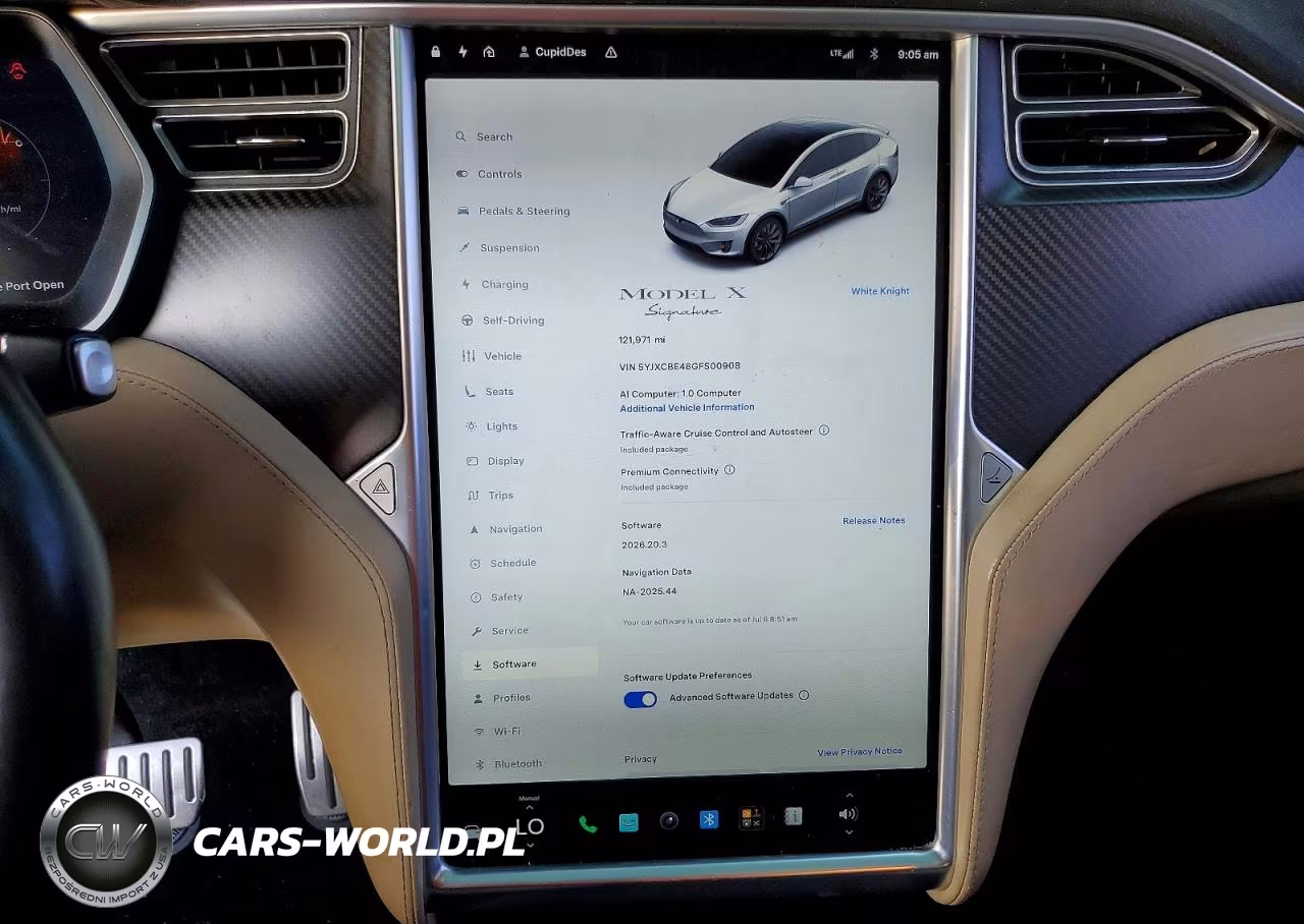 2016 Tesla Model X VIN:5YJXCBE48GFS00908 - 9