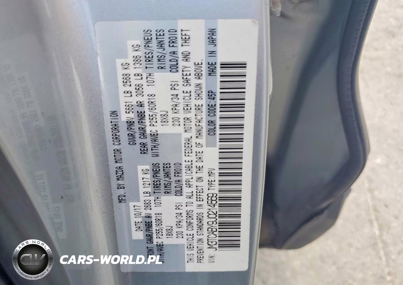 2018 Mazda Cx-9 Sport VIN:JM3TCABY9J0214569 - 12