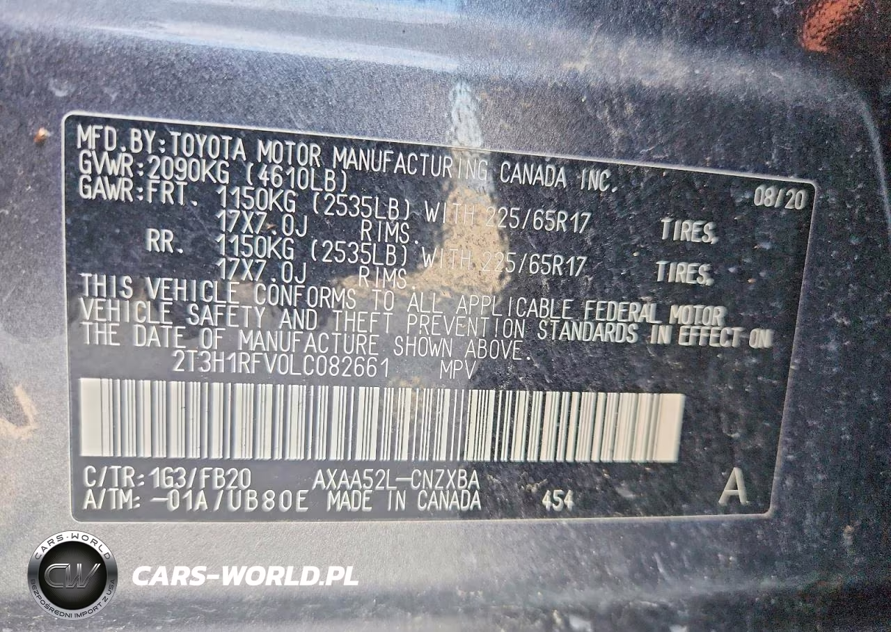2020 Toyota Rav4 Le VIN:2T3H1RFV0LC082661 - 13