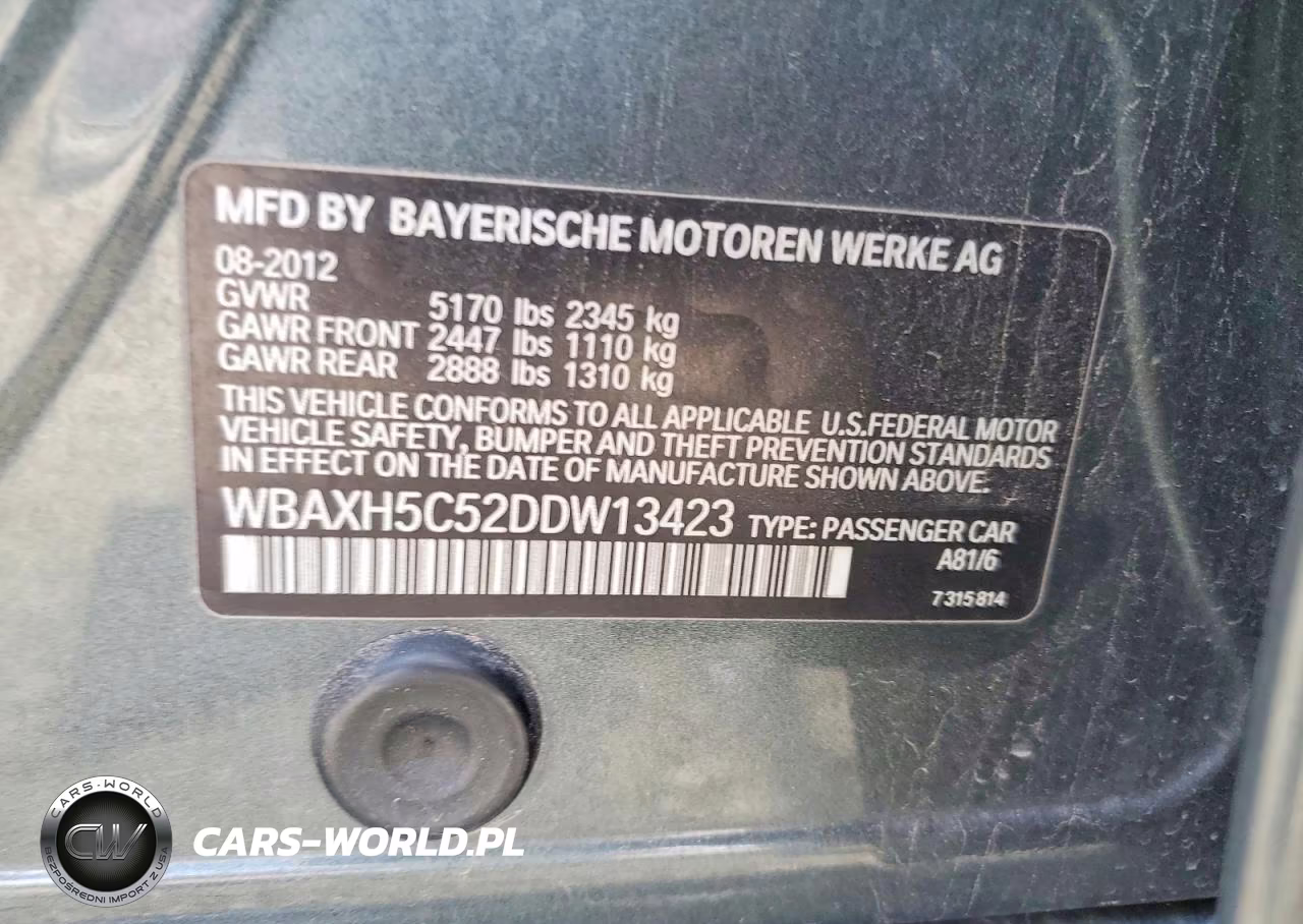 2013 BMW 528 Xi VIN:WBAXH5C52DDW13423 - 12