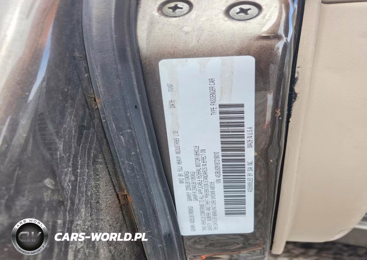 2008 Subaru Legacy 2.5I Limited VIN:4S3BL626187219010 - 12