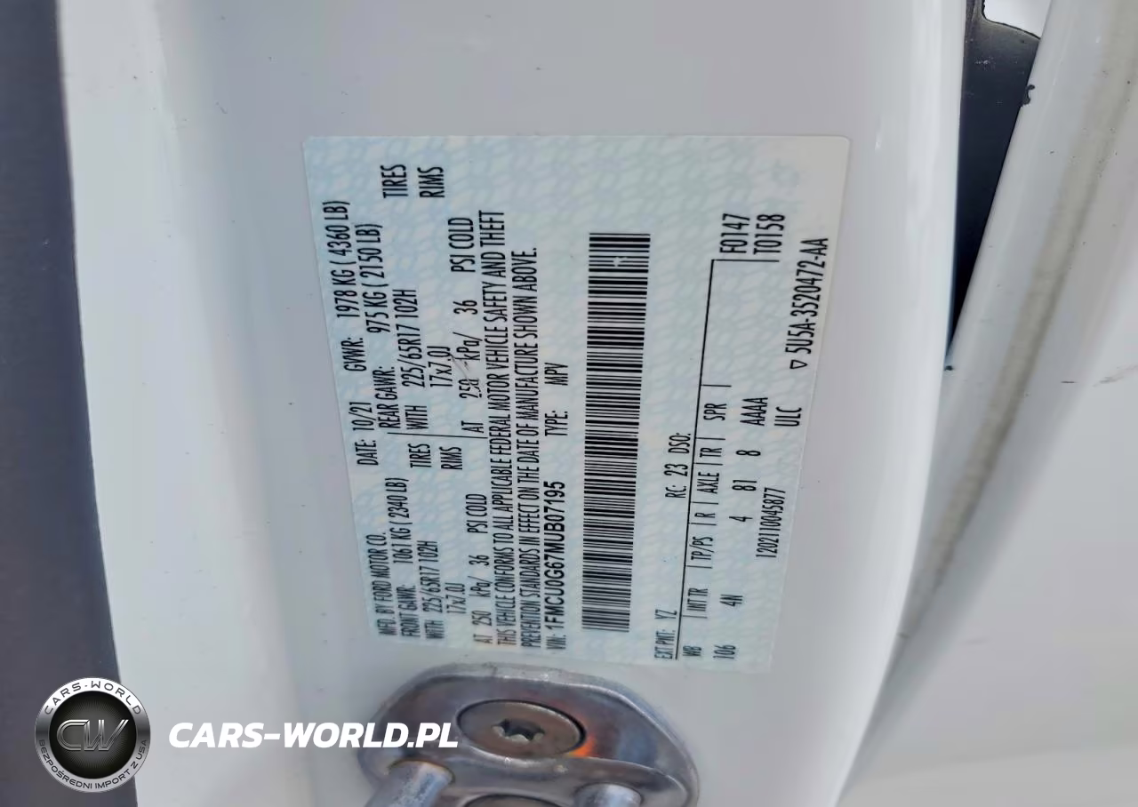 2021 Ford Escape Se VIN:1FMCU0G67MUB07195 - 12