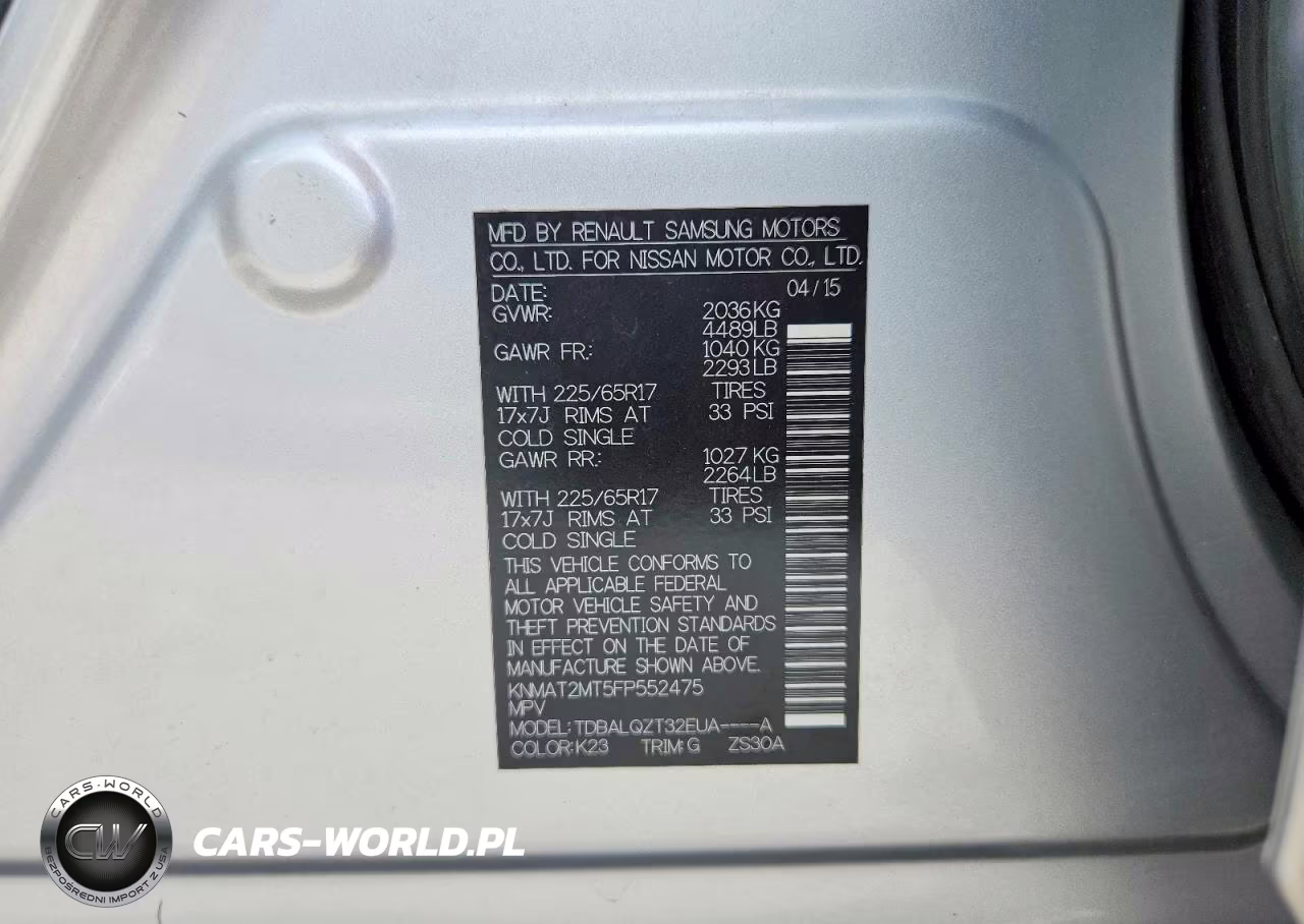 2015 Nissan Rogue Sv VIN:KNMAT2MT5FP552475 - 13