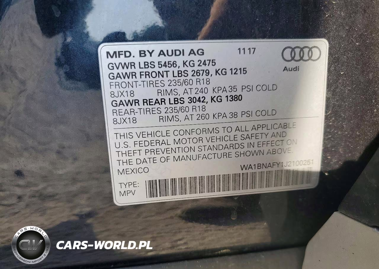 2018 Audi Q5 Premium Plus VIN:WA1BNAFY1J2100251 - 13