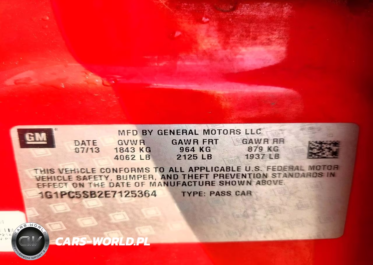 2014 Chevrolet Cruze Lt VIN:1G1PC5SB2E7125364 - 12