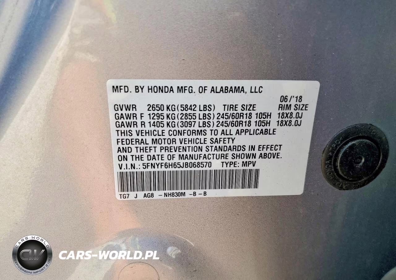 2018 Honda Pilot VIN:5FNYF6H65JB068570 - 14