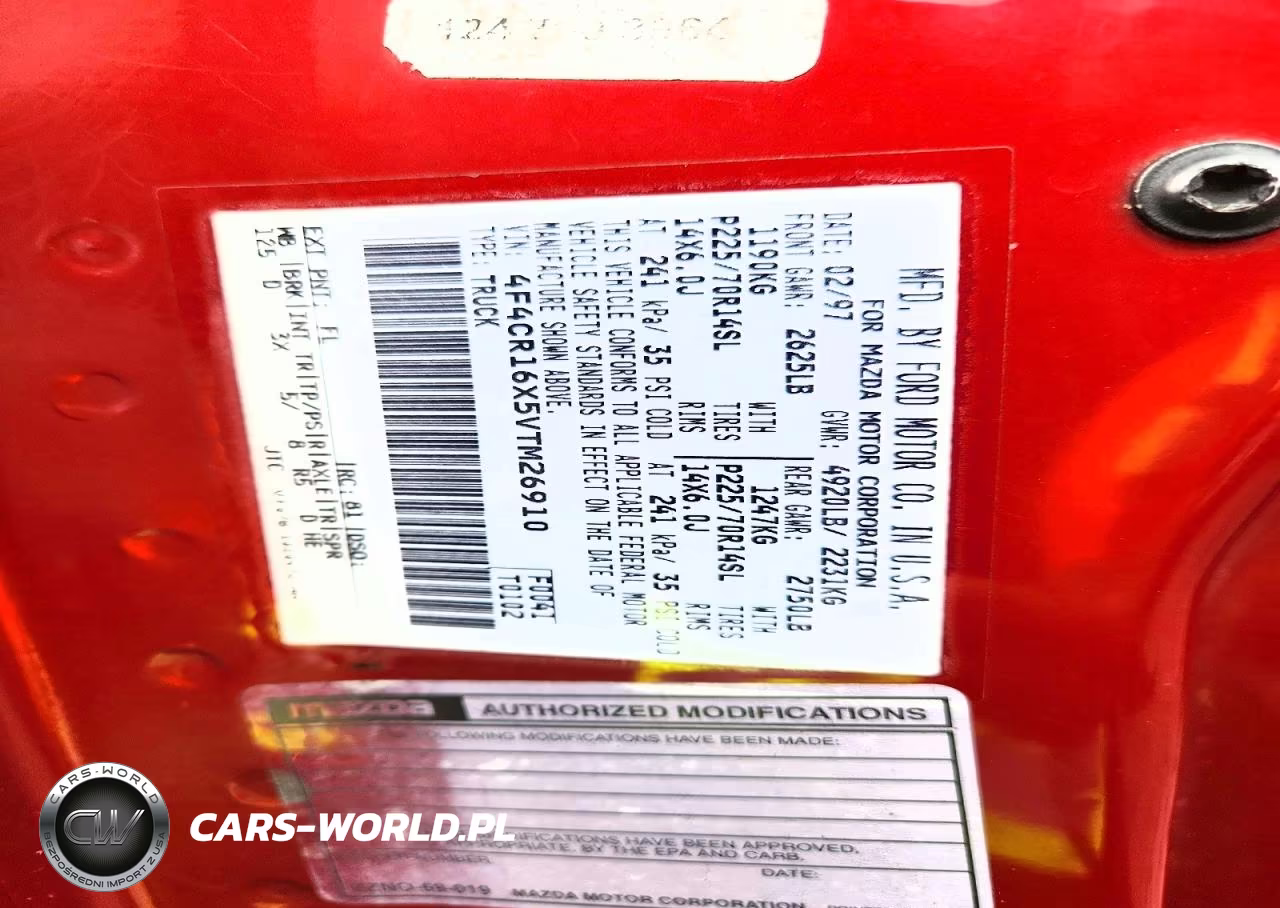 1997 Mazda B4000 Cab Plus VIN:4F4CR16X5VTM26910 - 13