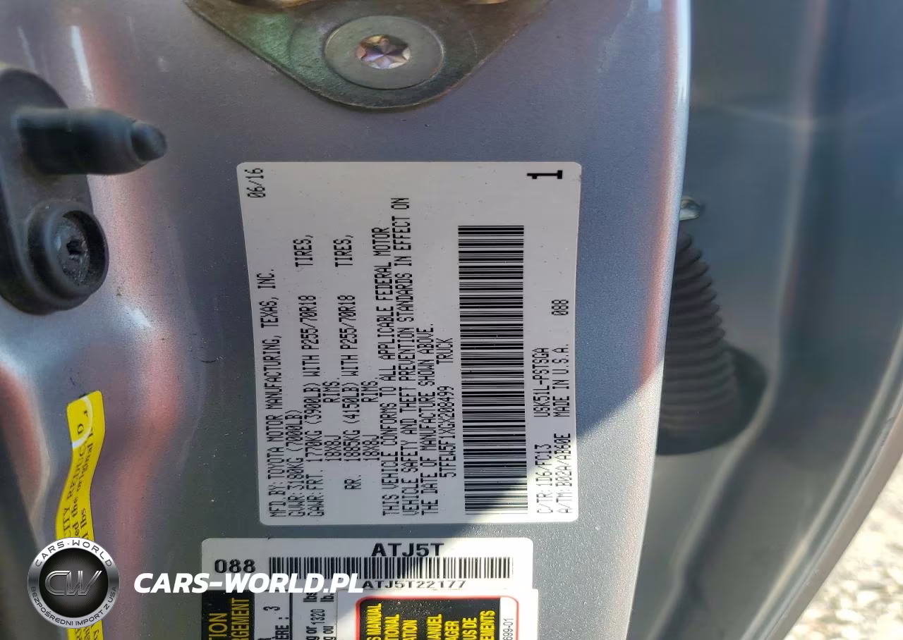 2016 Toyota Tundra Crewmax Sr5 VIN:5TFEW5F1XGX208499 - 12