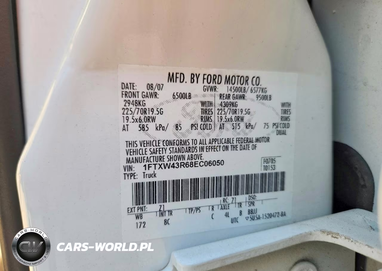 2008 Ford F450 Super Duty VIN:1FTXW43R68EC06050 - 12