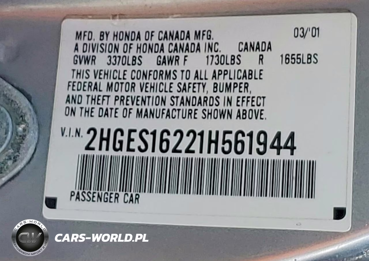 2001 Honda Civic Dx VIN:2HGES16221H561944 - 12
