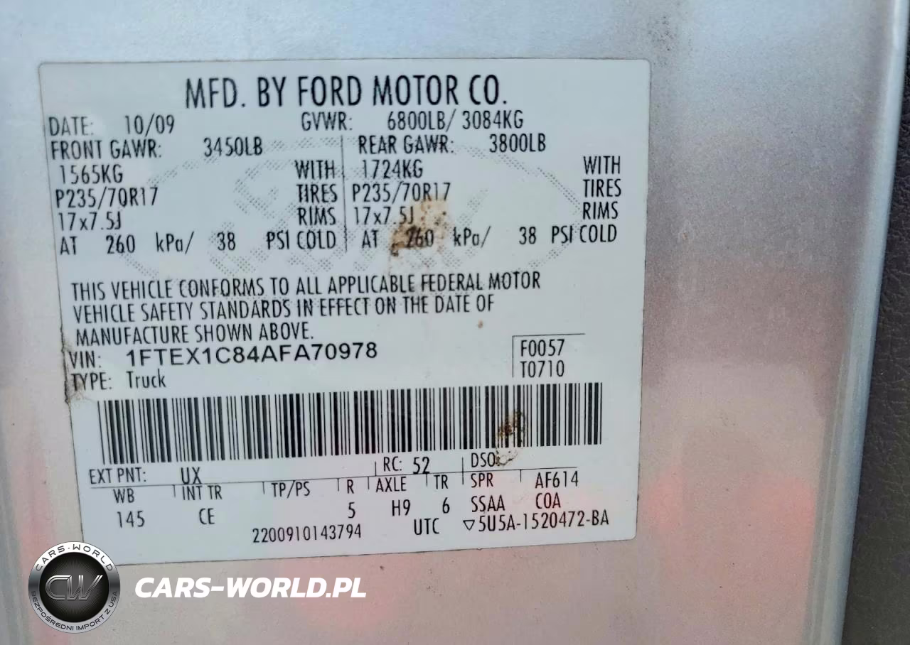 2010 Ford F150 Super Cab VIN:1FTEX1C84AFA70978 - 12