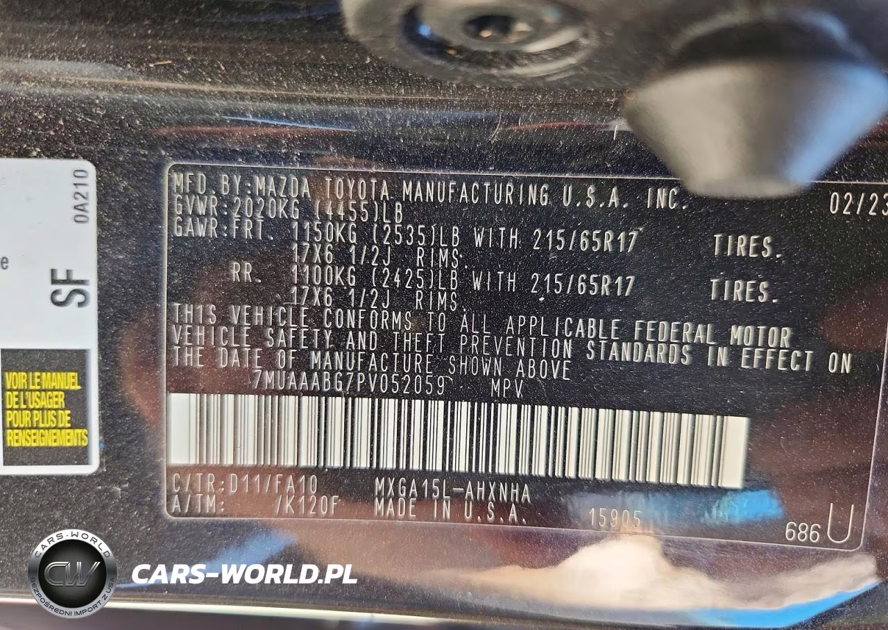 2023 Toyota Corolla Cross L VIN:7MUAAABG7PV052059 - 12