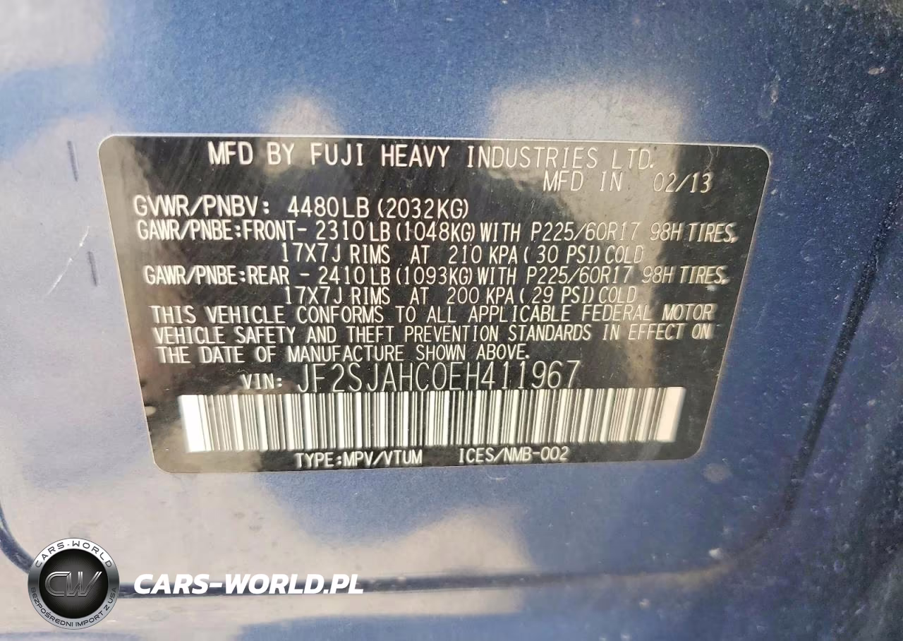 2014 Subaru Forester 2.5I Limited VIN:JF2SJAHC0EH411967 - 12