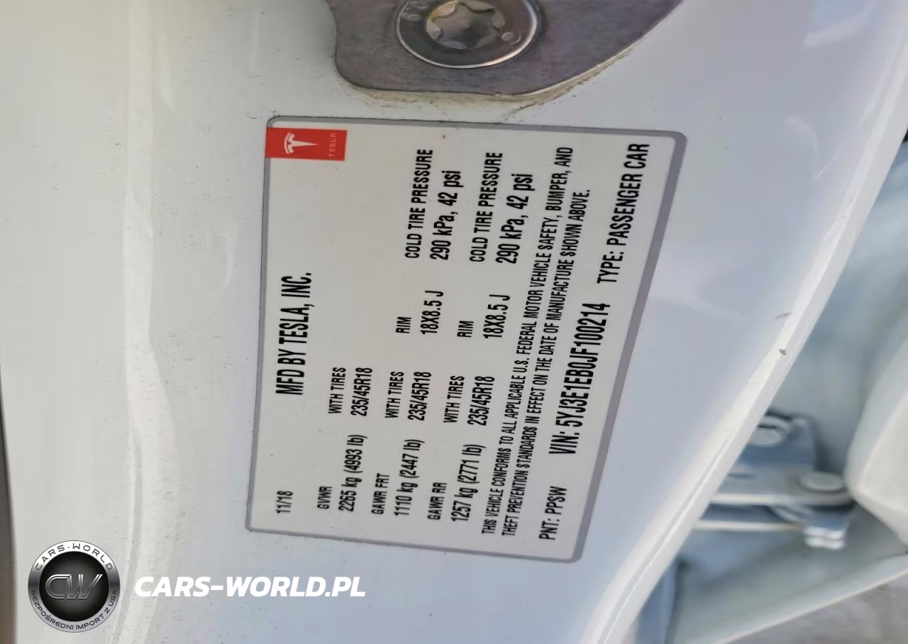 2018 Tesla Model 3 VIN:5YJ3E1EB0JF100214 - 13