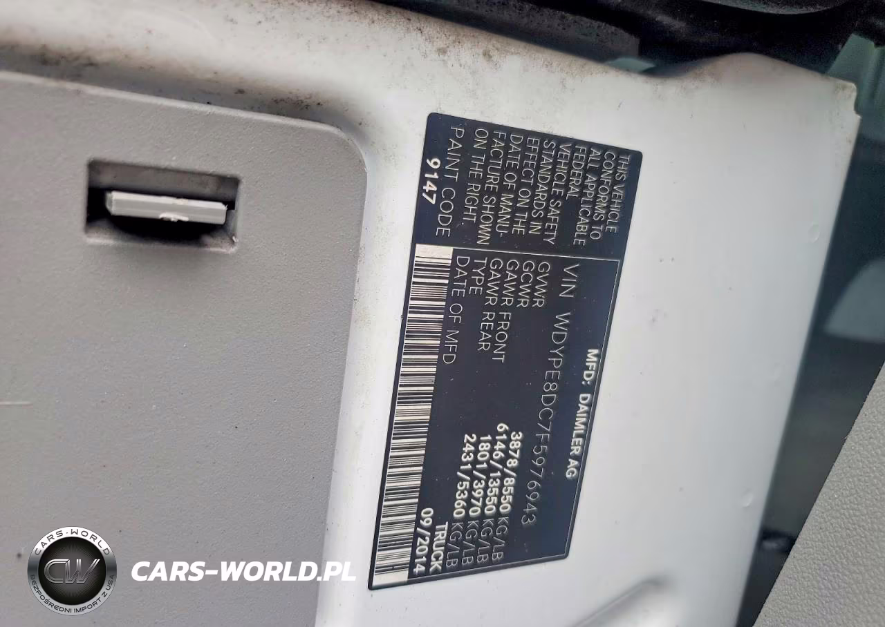2015 FREIGHTLINER SPRINTER 2 VIN:WDYPE8DC7F5976943 - 13