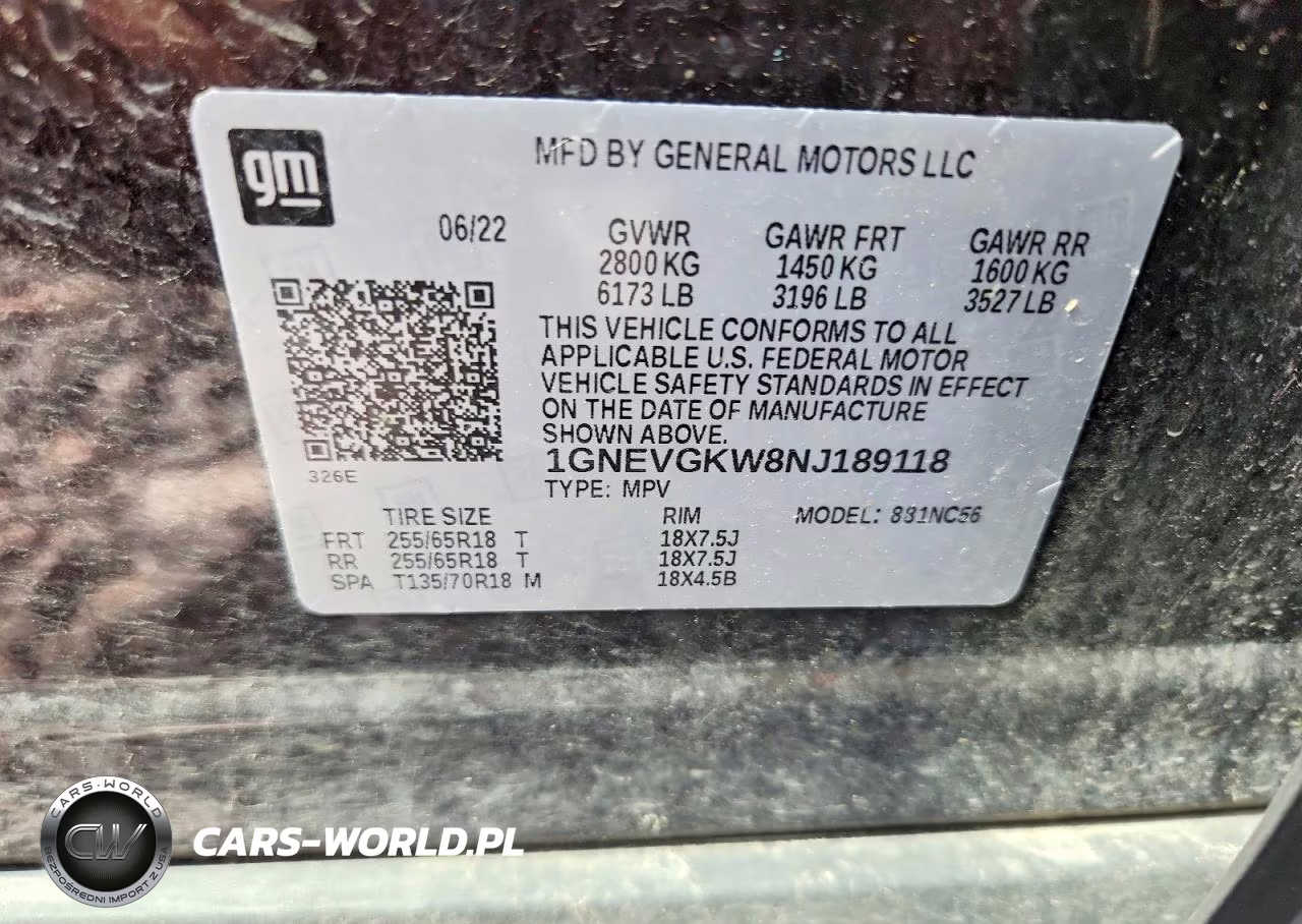 2022 Chevrolet Traverse Lt VIN:1GNEVGKW8NJ189118 - 14