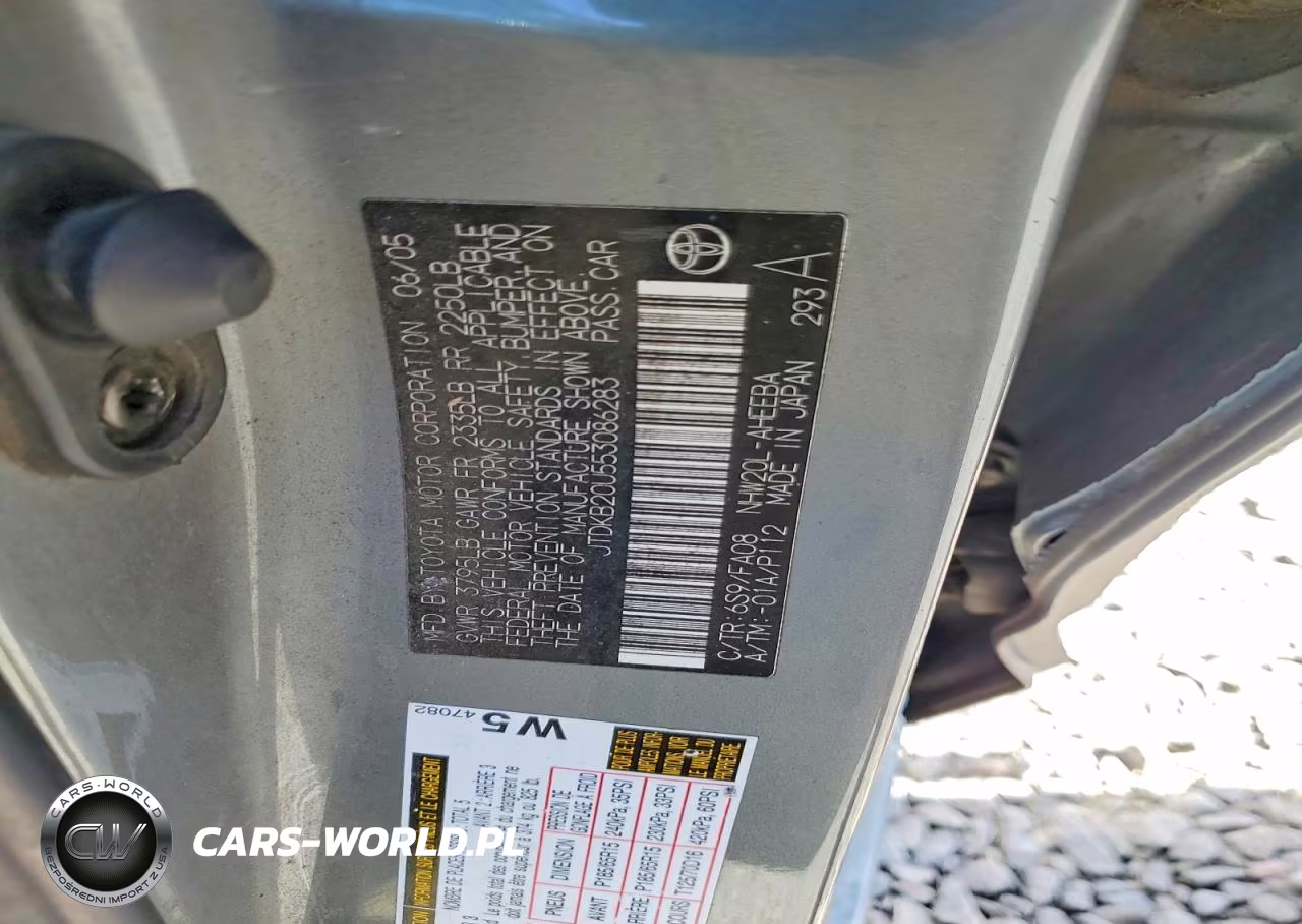2005 Toyota Prius Base VIN:JTDKB20U553086283 - 12