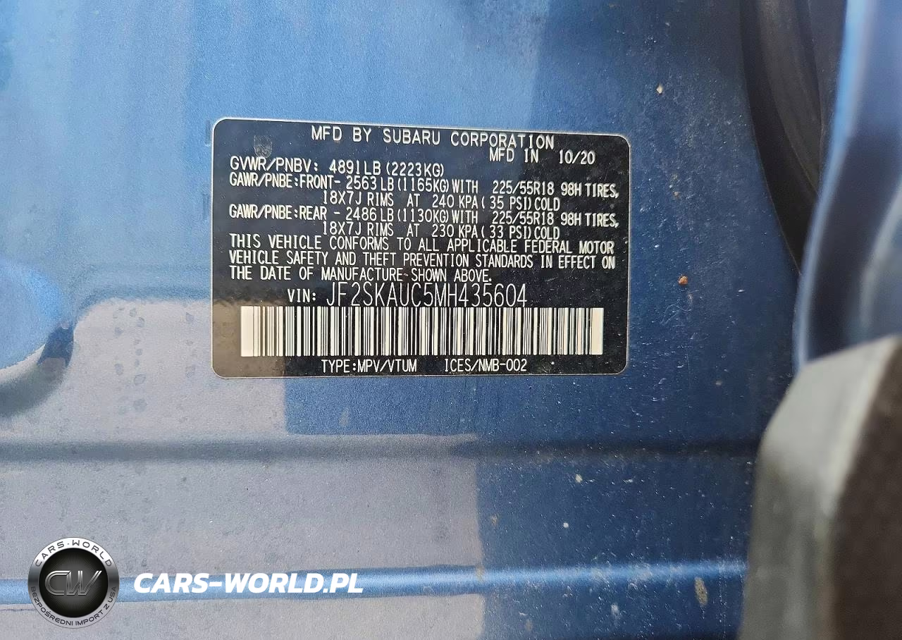2021 Subaru Forester Limited VIN:JF2SKAUC5MH435604 - 13
