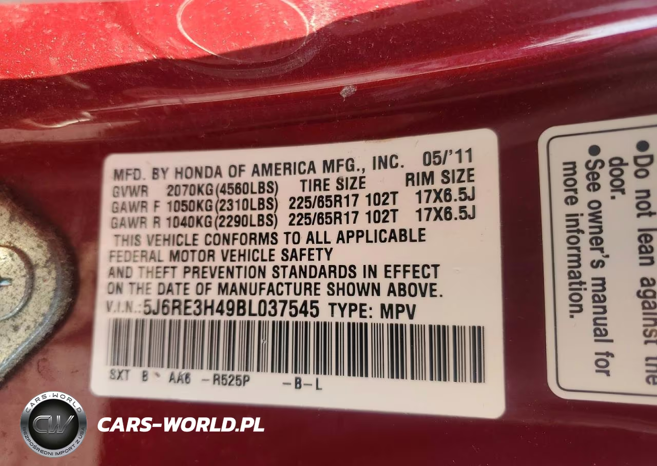 2011 Honda Cr-V Se VIN:5J6RE3H49BL037545 - 13