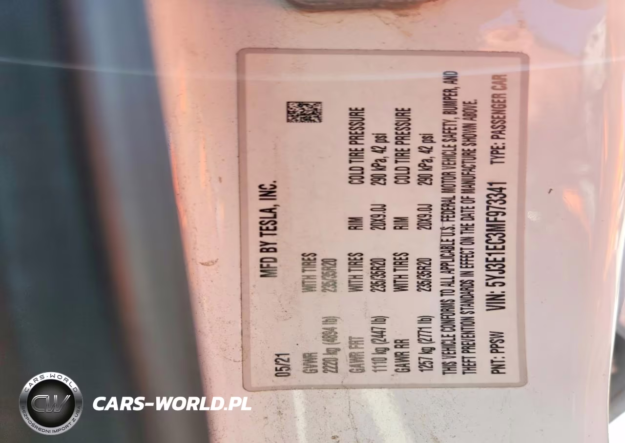 2021 Tesla Model 3 VIN:5YJ3E1EC3MF973341 - 13