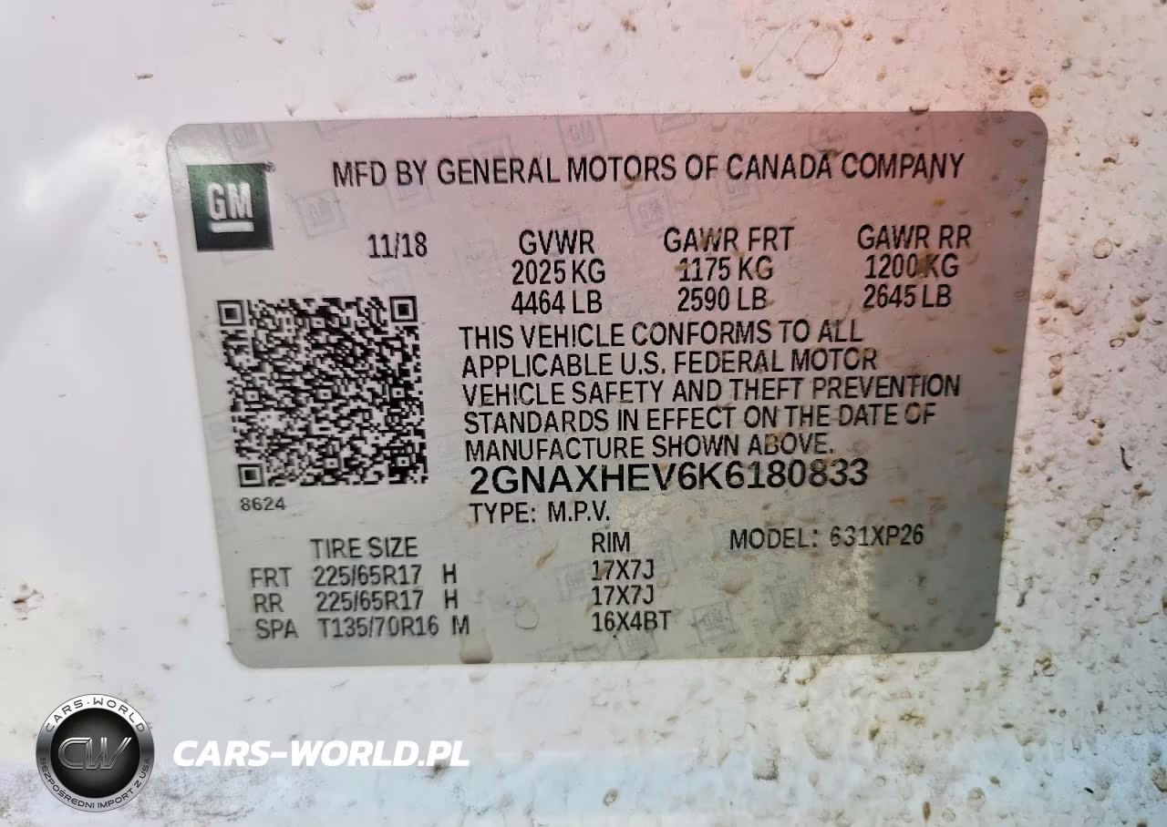 2019 Chevrolet Equinox Ls VIN:2GNAXHEV6K6180833 - 13