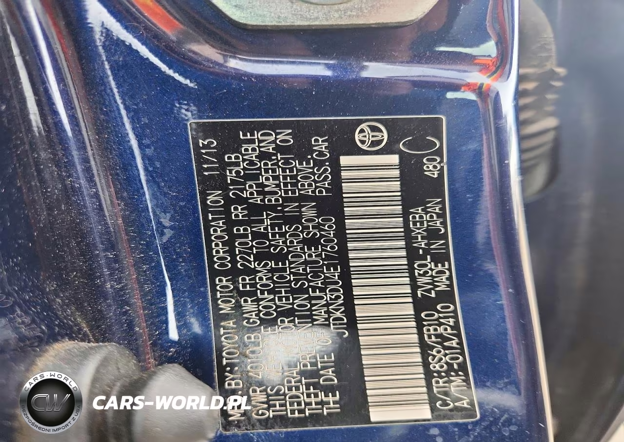 2014 Toyota Prius Two VIN:JTDKN3DU4E1760460 - 12