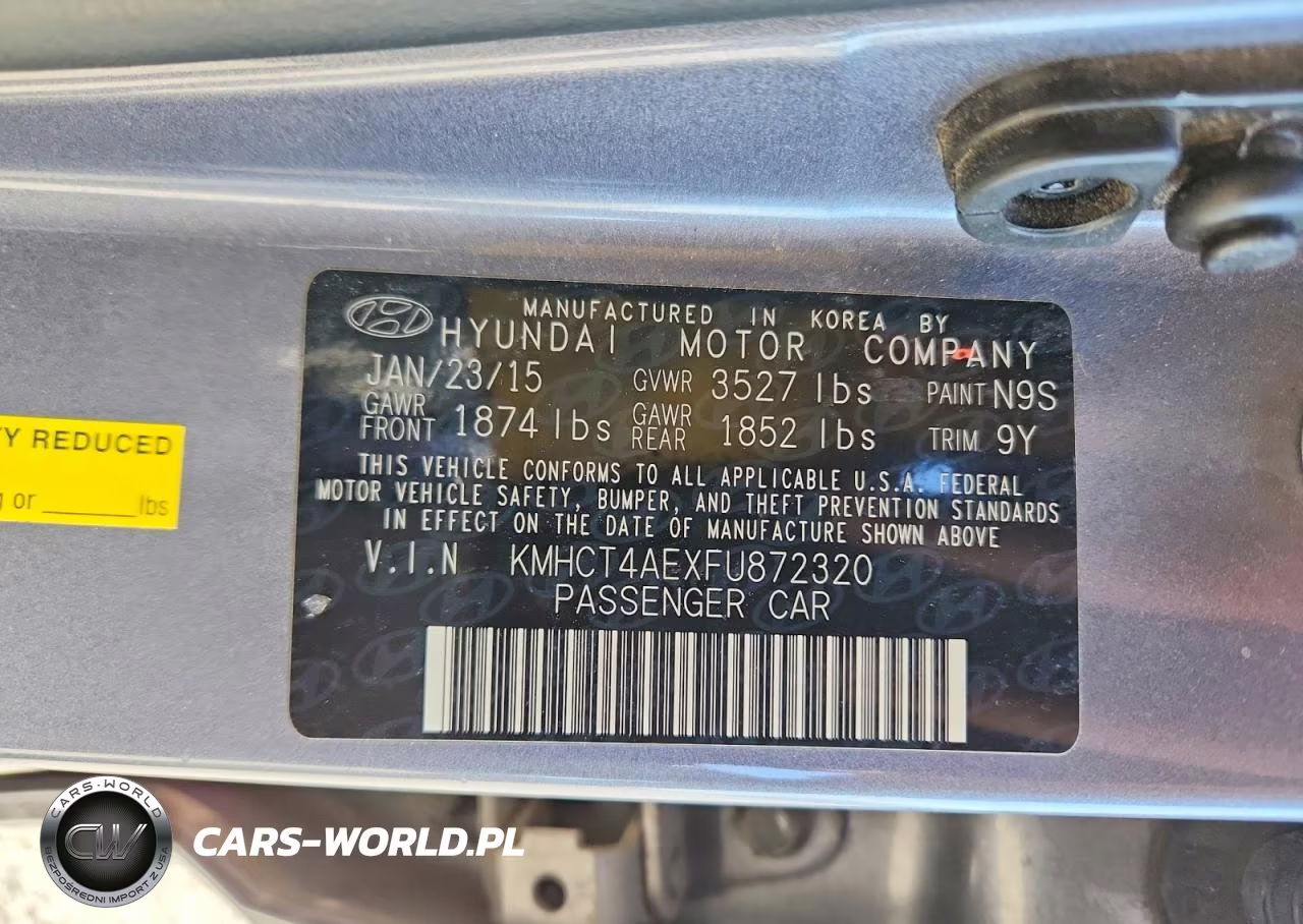2015 Hyundai Accent Gls VIN:KMHCT4AEXFU872320 - 12