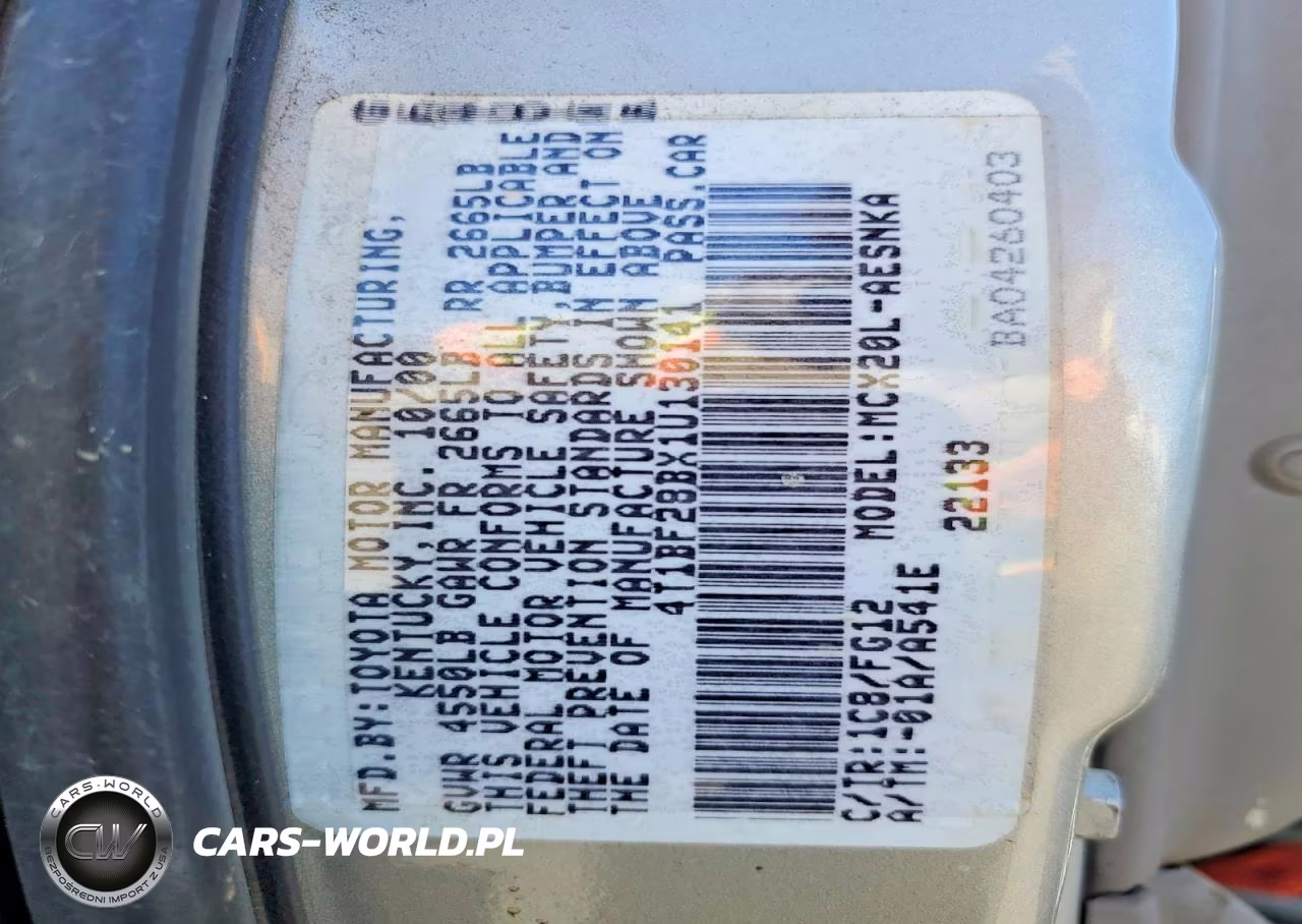 2001 Toyota Avalon Xl VIN:4T1BF28BX1U130141 - 12