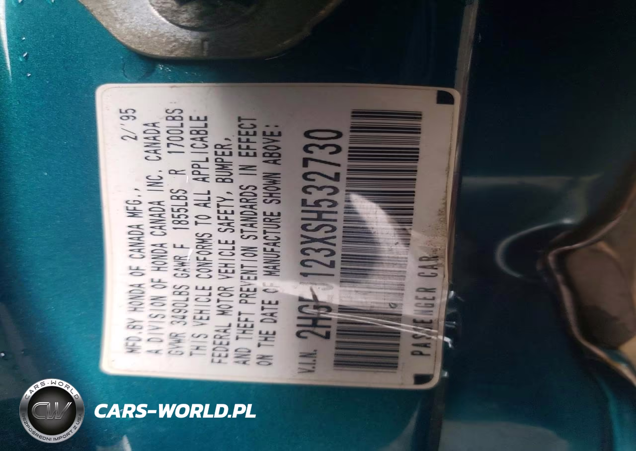 1995 Honda Civic Ex VIN:2HGEJ123XSH532730 - 12