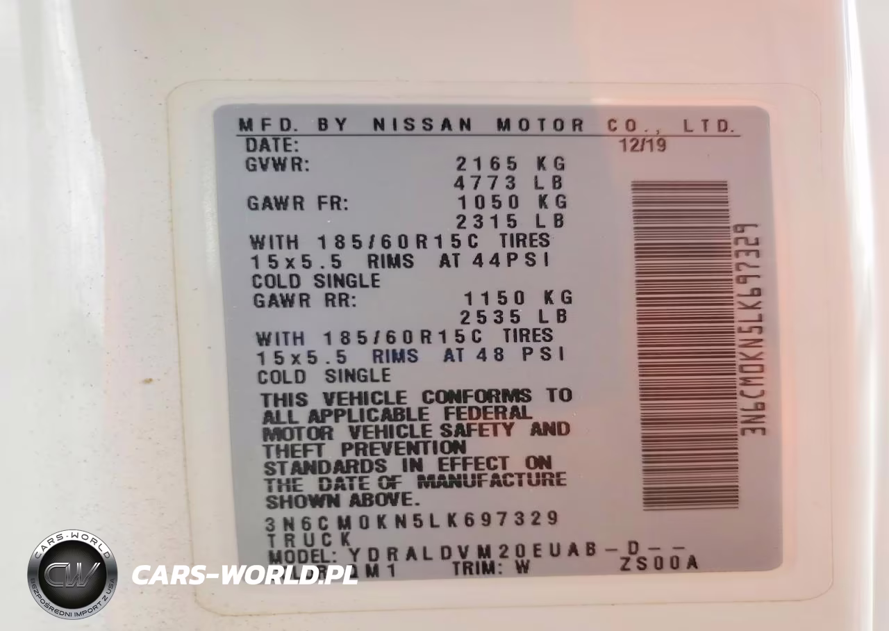 2020 Nissan Nv200 S VIN:3N6CM0KN5LK697329 - 14