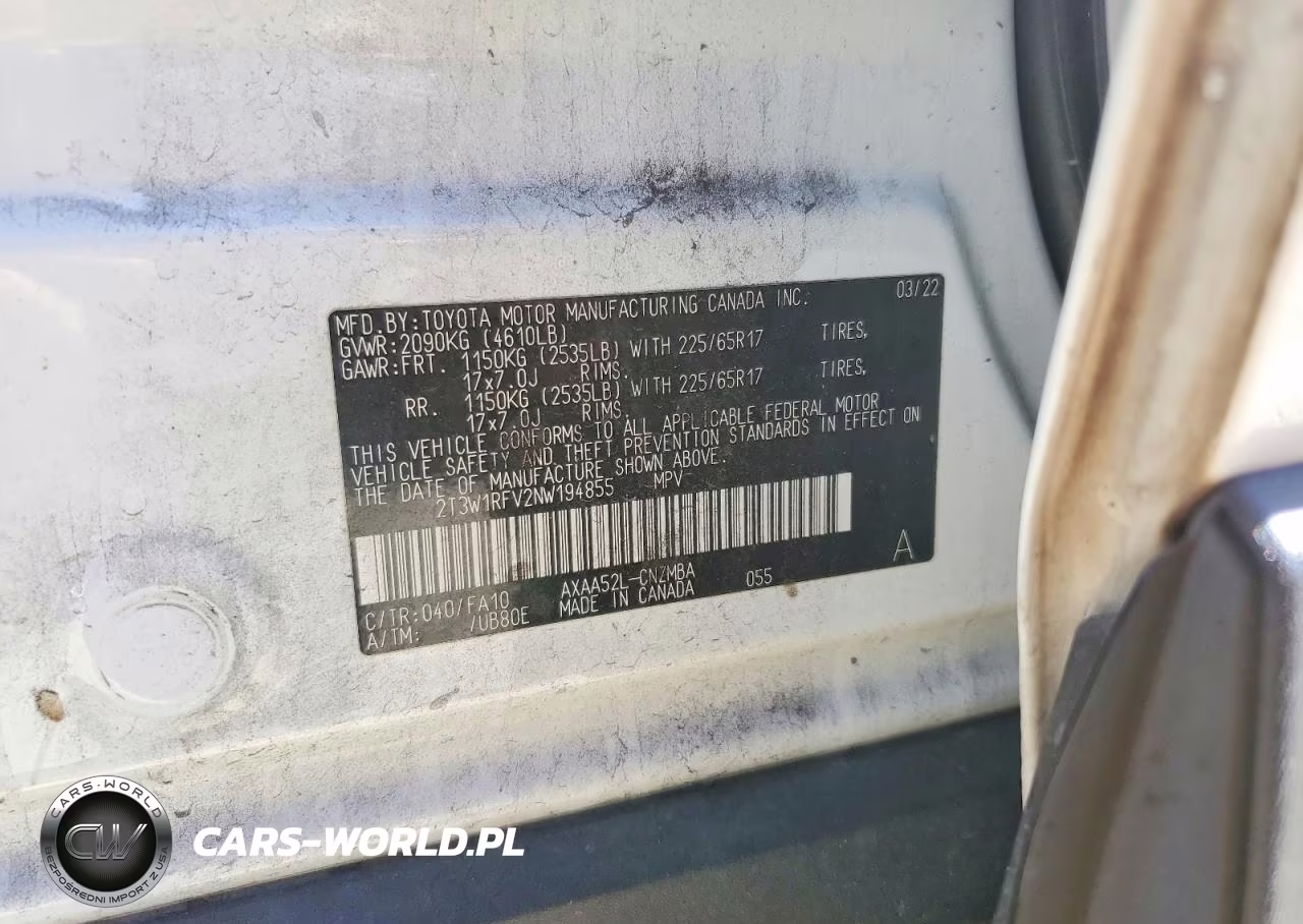 2022 Toyota Rav4 Xle VIN:2T3W1RFV2NW194855 - 13