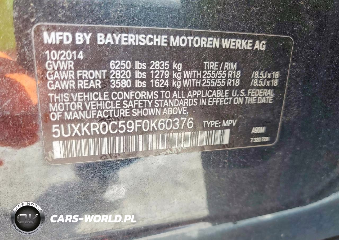 2015 BMW X5 xDrive35I VIN:5UXKR0C59F0K60376 - 13