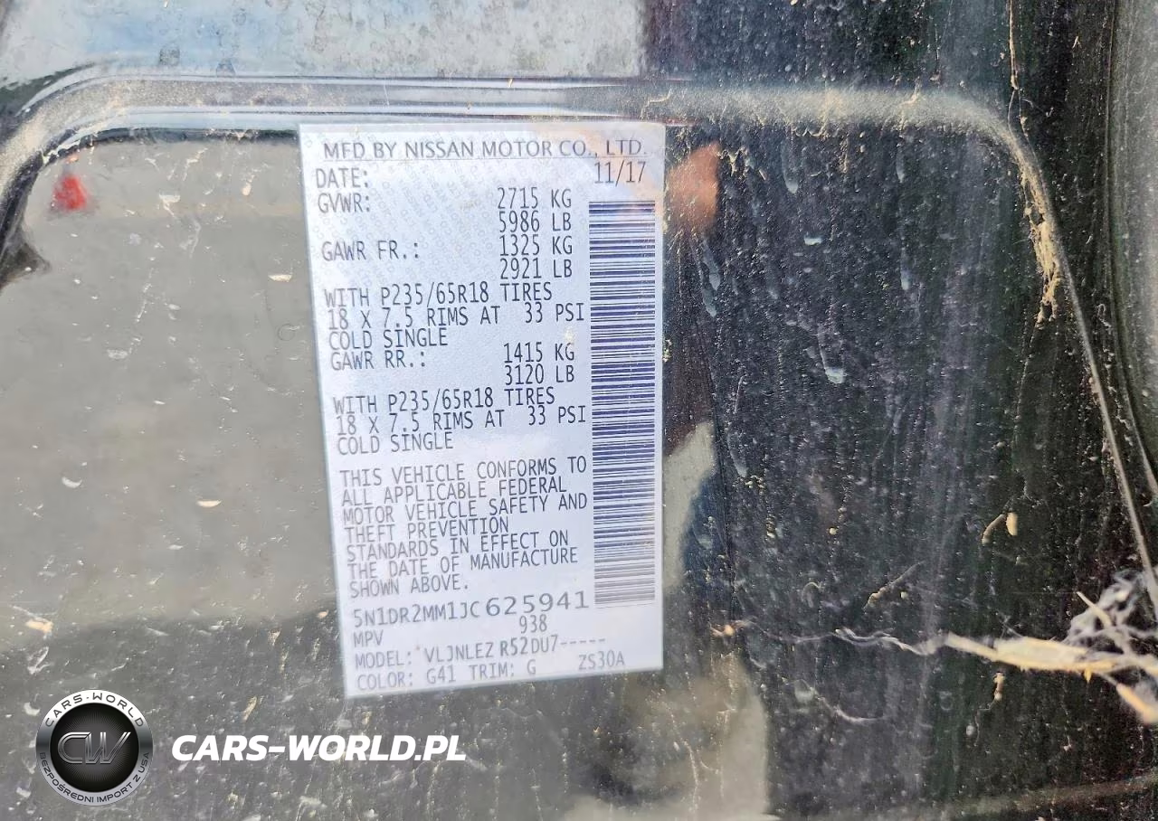 NISSAN PATHFINDER VIN:5N1DR2MM1JC625941 - 13