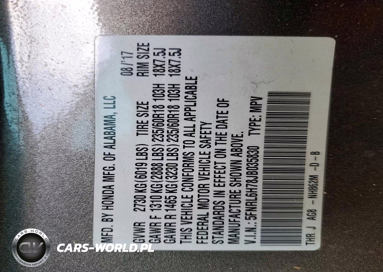 2018 Honda Odyssey Exl VIN:5FNRL6H78JB035830 - 13