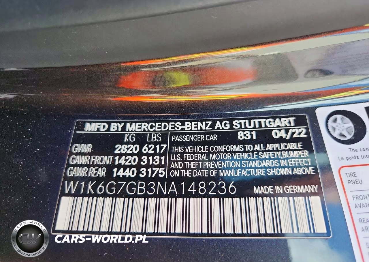 2022 Mercedes-Benz S 580 4Matic VIN:W1K6G7GB3NA148236 - 12