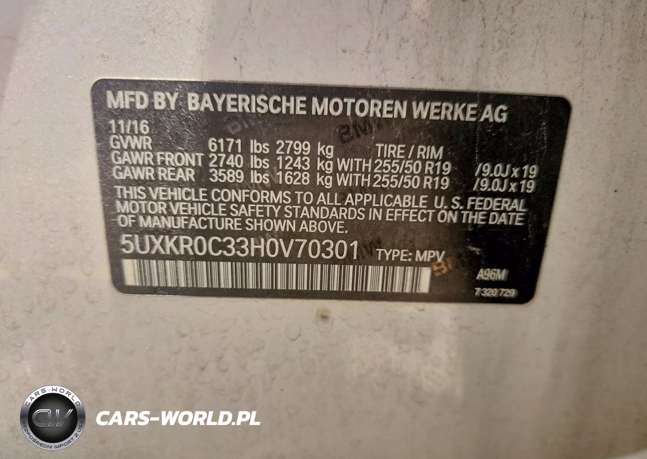 2017 BMW X5 xDrive35I VIN:5UXKR0C33H0V70301 - 13