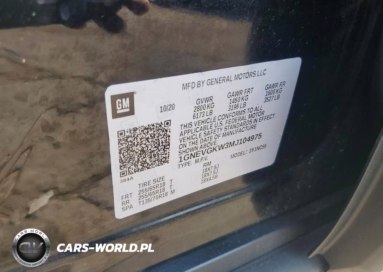 2021 Chevrolet Traverse Lt VIN:1GNEVGKW3MJ104975 - 13