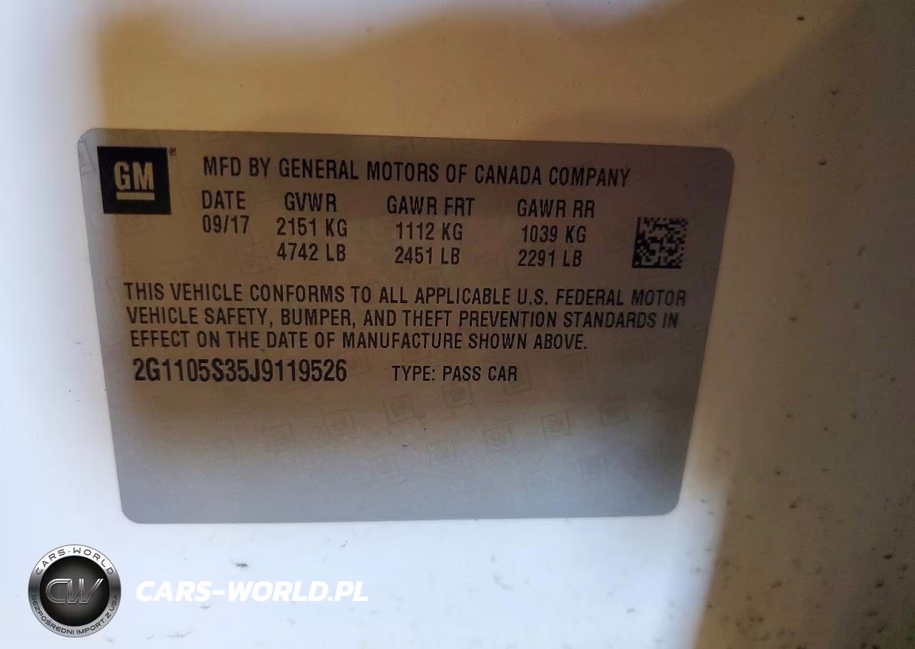 2018 Chevrolet Impala Lt VIN:2G1105S35J9119526 - 13